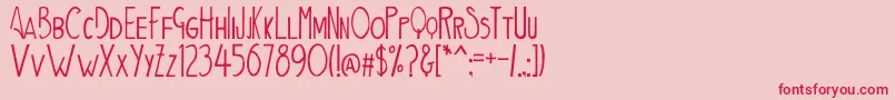 Подробнее о шрифте Aiden Шрифт Aiden – красные шрифты на розовом фоне
