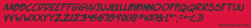 SuperWebcomicBros.Bold Font – Black Fonts on Red Background