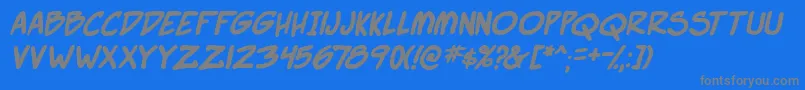 SuperWebcomicBros.Bold Font – Gray Fonts on Blue Background