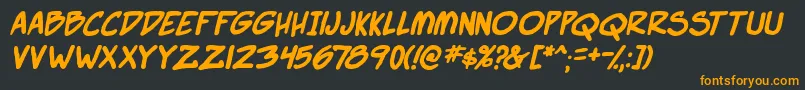 SuperWebcomicBros.Bold Font – Orange Fonts on Black Background