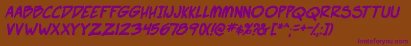 SuperWebcomicBros.Bold Font – Purple Fonts on Brown Background