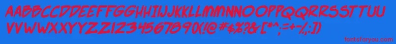 SuperWebcomicBros.Bold Font – Red Fonts on Blue Background