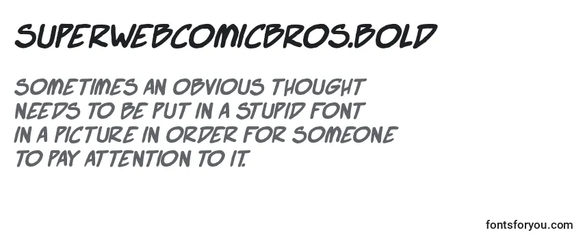 SuperWebcomicBros.Bold Font