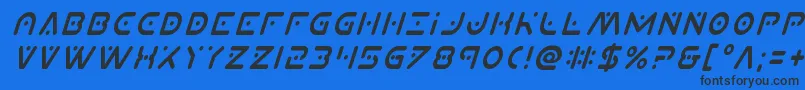 Planetxcondital Font – Black Fonts on Blue Background