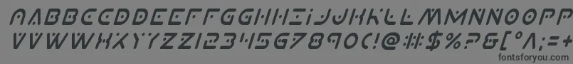 フォントPlanetxcondital – 黒い文字の灰色の背景