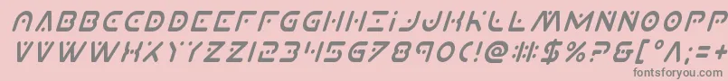 Planetxcondital Font – Gray Fonts on Pink Background