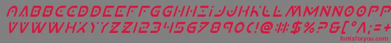 Planetxcondital Font – Red Fonts on Gray Background