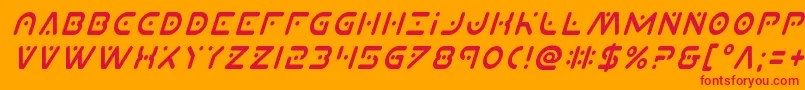 Planetxcondital Font – Red Fonts on Orange Background