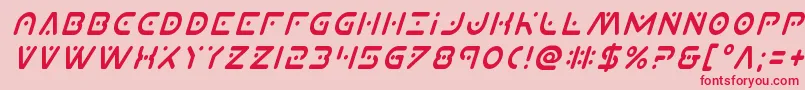 フォントPlanetxcondital – ピンクの背景に赤い文字