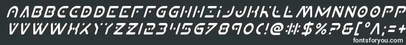 Шрифт Planetxcondital – белые шрифты на чёрном фоне