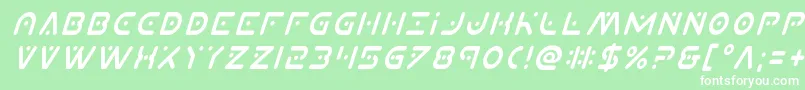 Planetxcondital Font – White Fonts on Green Background