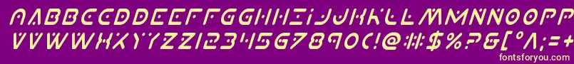 Planetxcondital Font – Yellow Fonts on Purple Background