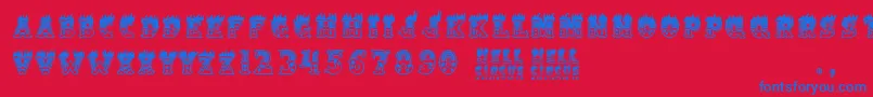 More about HellCircus Font HellCircus Font – Blue Fonts on Red Background