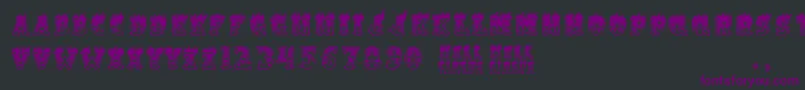 Czcionka HellCircus – fioletowe czcionki na czarnym tle