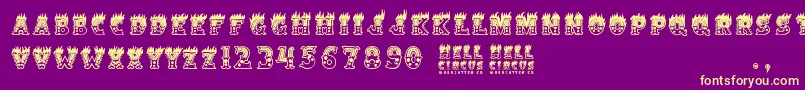 HellCircus Font – Yellow Fonts on Purple Background