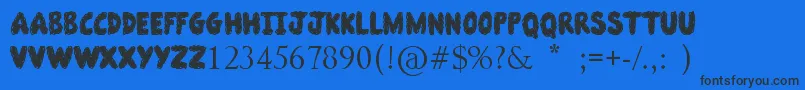 Police Slimeball – polices noires sur fond bleu