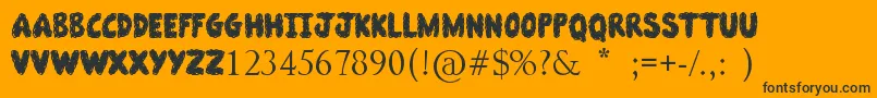 Slimeball Font – Black Fonts on Orange Background