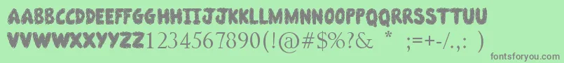 Slimeball Font – Gray Fonts on Green Background