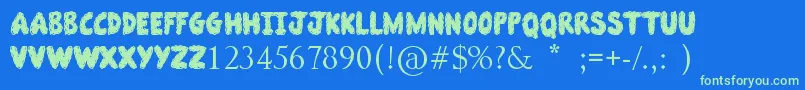 Slimeball Font – Green Fonts on Blue Background