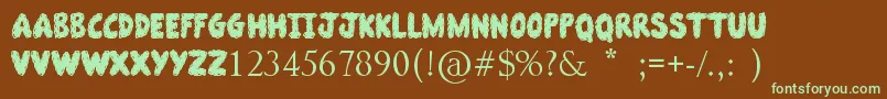 Slimeball Font – Green Fonts on Brown Background