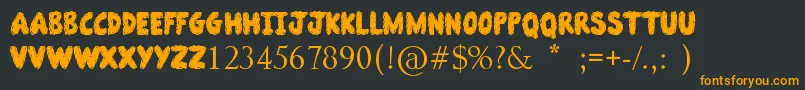 Slimeball Font – Orange Fonts on Black Background