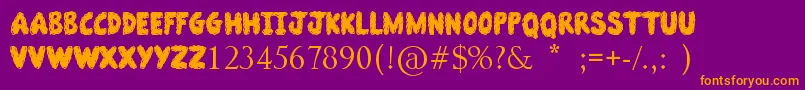 fuente Slimeball – Fuentes Naranjas Sobre Fondo Morado