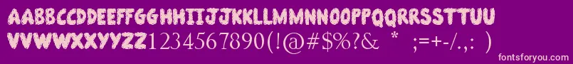 Slimeball Font – Pink Fonts on Purple Background