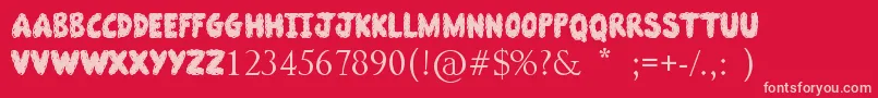 フォントSlimeball – 赤い背景にピンクのフォント