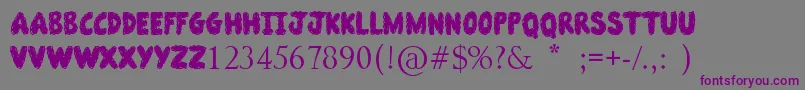 Slimeball Font – Purple Fonts on Gray Background