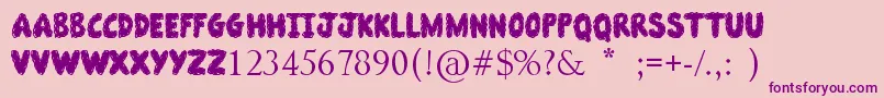 Slimeball Font – Purple Fonts on Pink Background