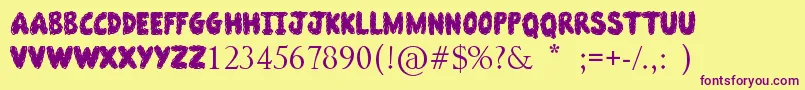 Шрифт Slimeball – фиолетовые шрифты на жёлтом фоне