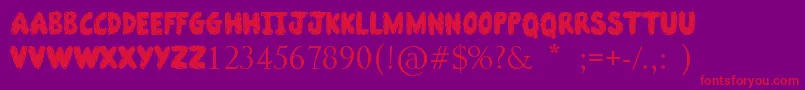 Slimeball Font – Red Fonts on Purple Background