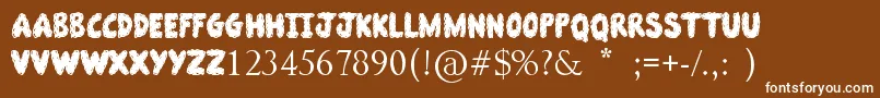 Slimeball Font – White Fonts on Brown Background