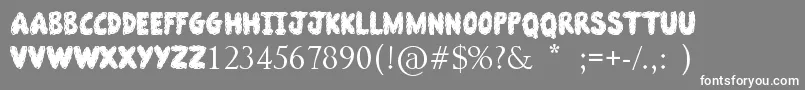 Slimeball Font – White Fonts on Gray Background