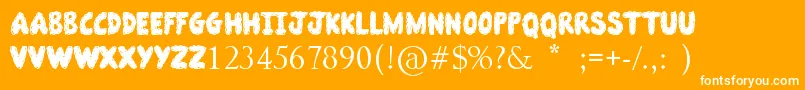 Slimeball Font – White Fonts on Orange Background