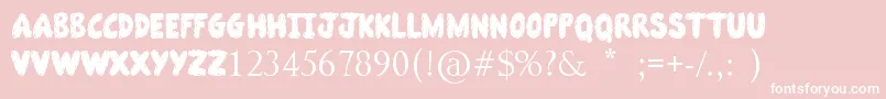 Slimeball Font – White Fonts on Pink Background