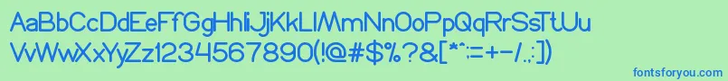 ProffesionalEdition Font – Blue Fonts on Green Background
