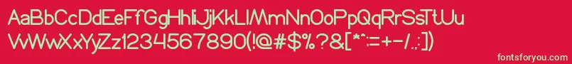 ProffesionalEdition Font – Green Fonts on Red Background
