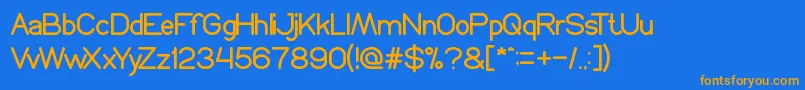 ProffesionalEdition Font – Orange Fonts on Blue Background