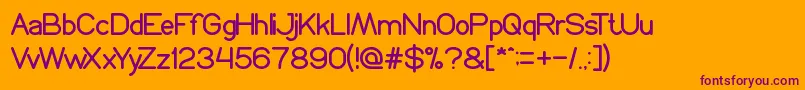 Шрифт ProffesionalEdition – фиолетовые шрифты на оранжевом фоне