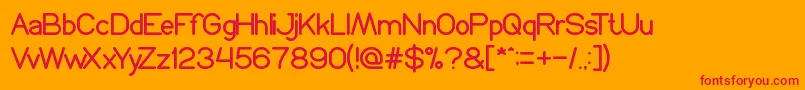ProffesionalEdition Font – Red Fonts on Orange Background