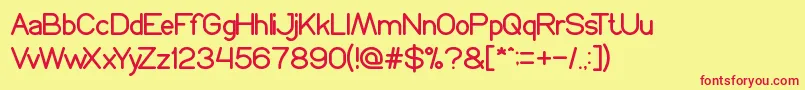 ProffesionalEdition Font – Red Fonts on Yellow Background