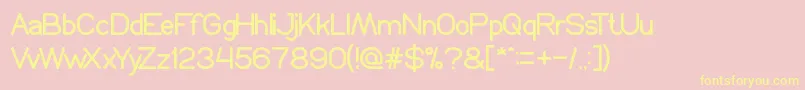 ProffesionalEdition Font – Yellow Fonts on Pink Background