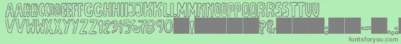 JmhEscamasOut Font – Gray Fonts on Green Background