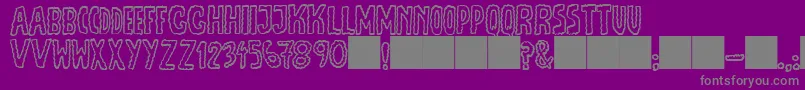 Fonte JmhEscamasOut – fontes cinzas em um fundo violeta