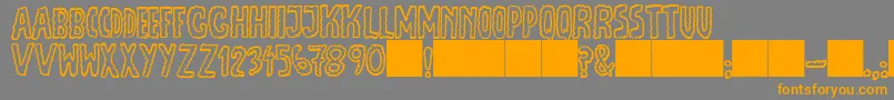 JmhEscamasOut Font – Orange Fonts on Gray Background