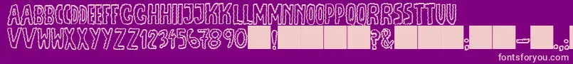 JmhEscamasOut Font – Pink Fonts on Purple Background