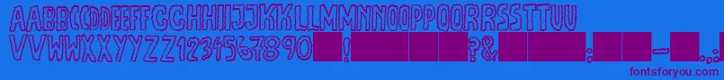 JmhEscamasOut Font – Purple Fonts on Blue Background