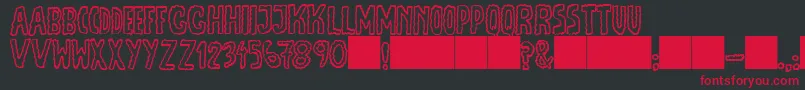 JmhEscamasOut Font – Red Fonts on Black Background