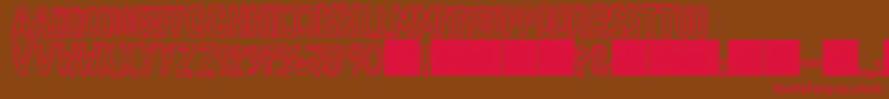 JmhEscamasOut Font – Red Fonts on Brown Background